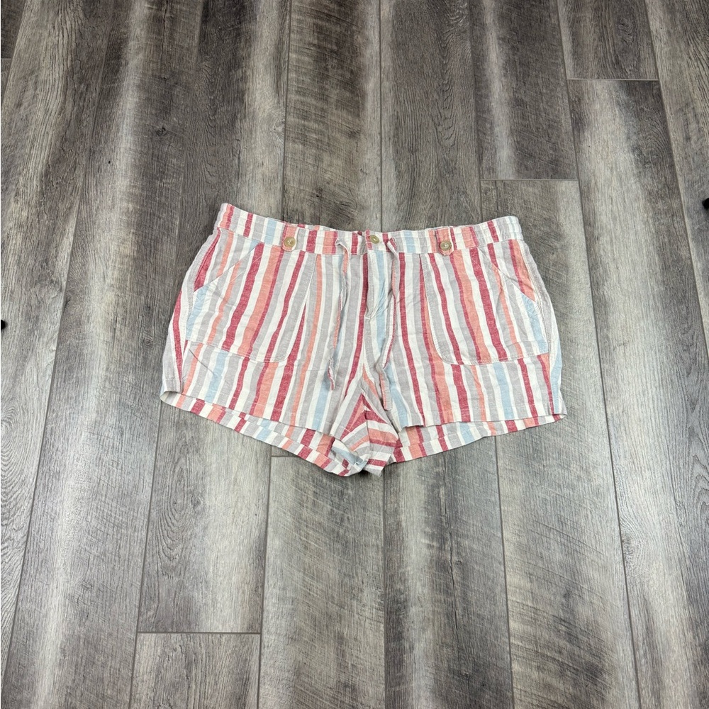 Torrid Cream/Grey Stripe Shorts